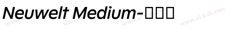 Neuwelt Medium字体转换